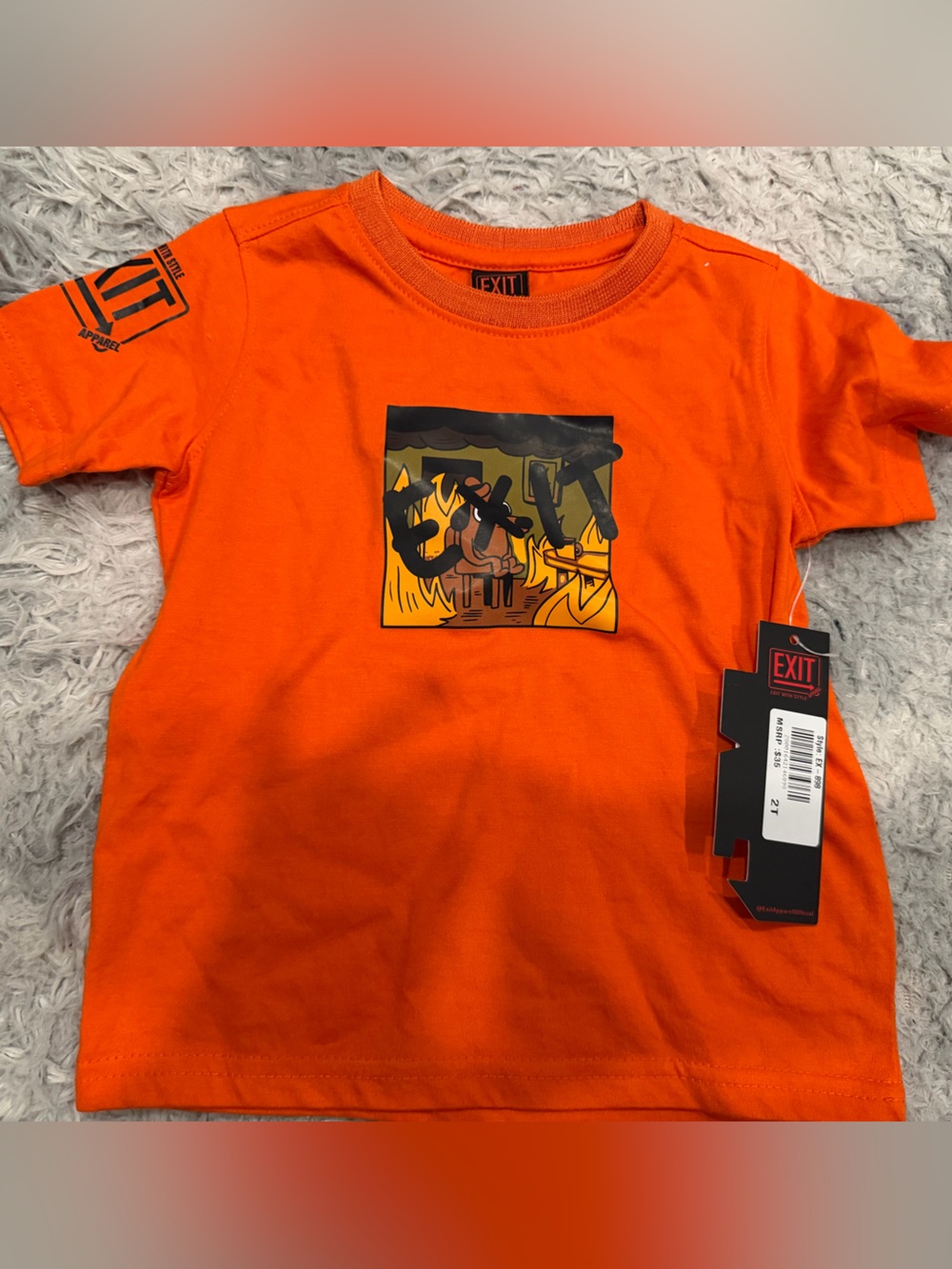 Kids Orange Graphic Tee